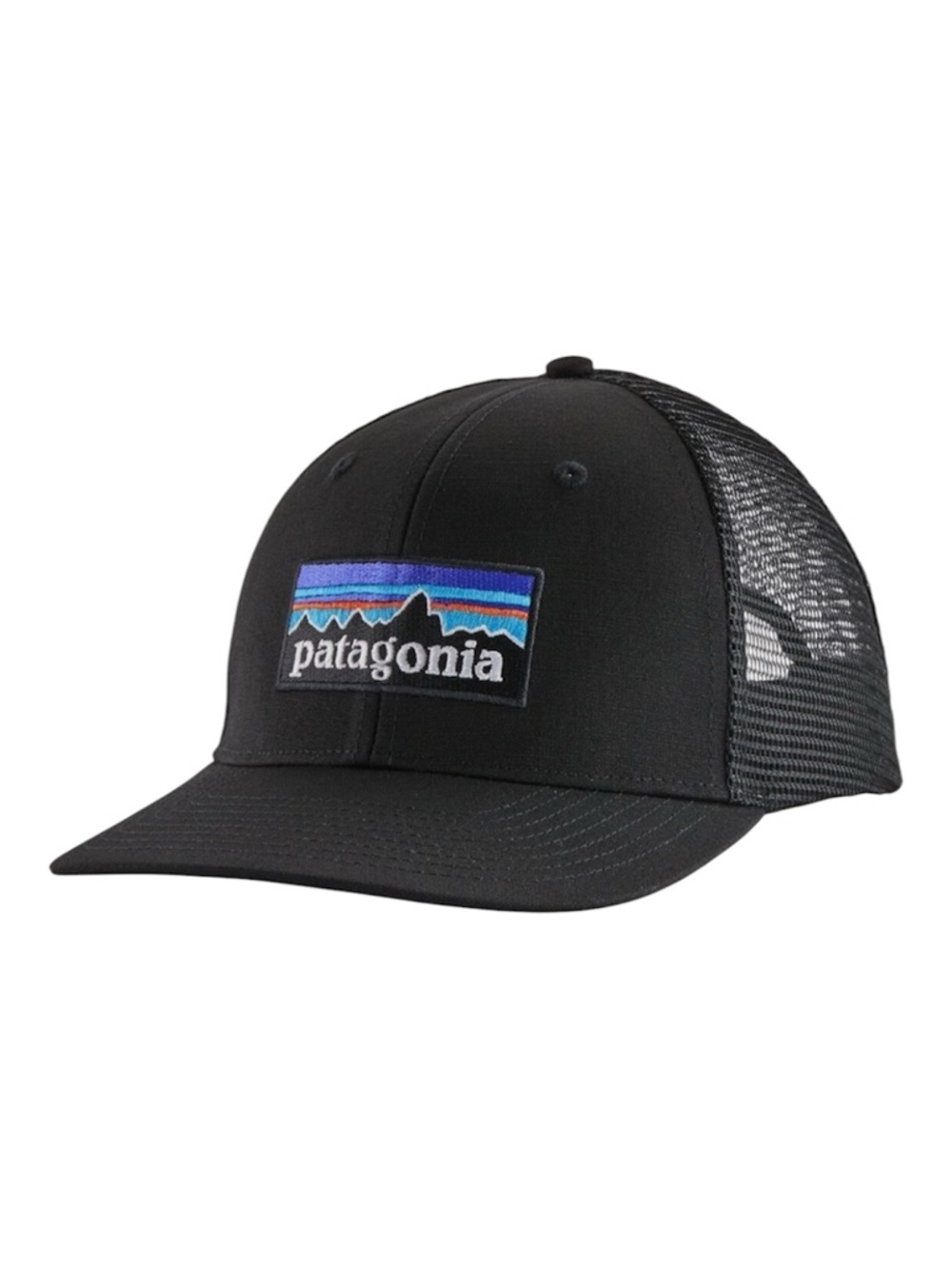 Patagonia Logo Lowpro Trucker Snapback Hat BLACK All Size 38016 P-6